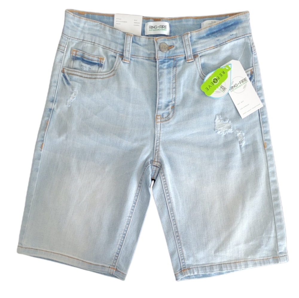 Ring of Fire Denim Shorts Boys Size 12 (Slim)